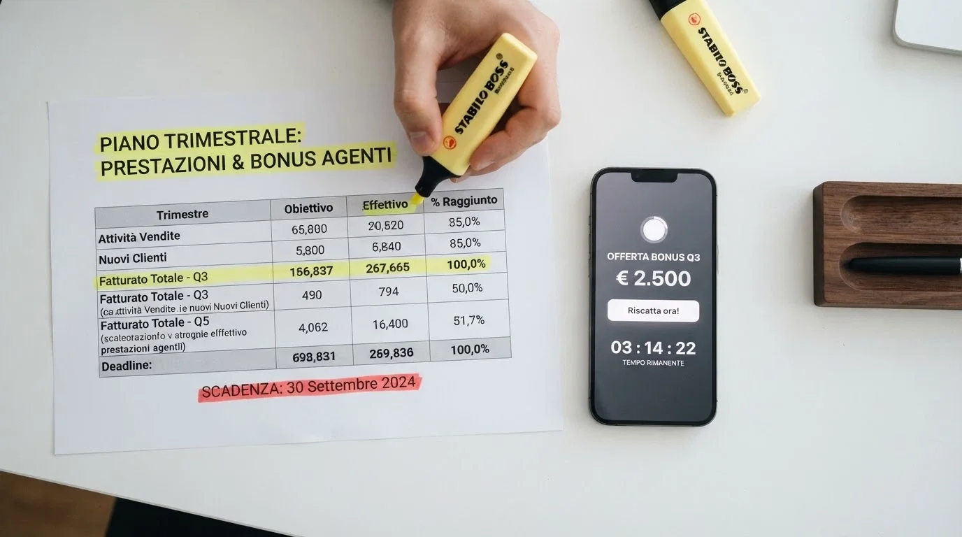 Un contratto di bonus con evidenziate le voci wagering, scadenza e giochi esclusi, accanto a uno smartphone