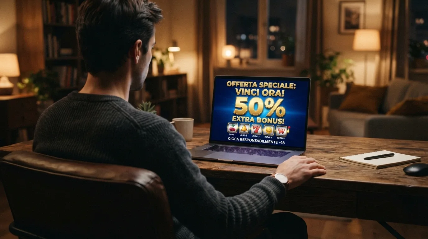 Schermata promozionale di un bonus di benvenuto in criptovaluta con l'indicazione del match percentuale e dei free spin