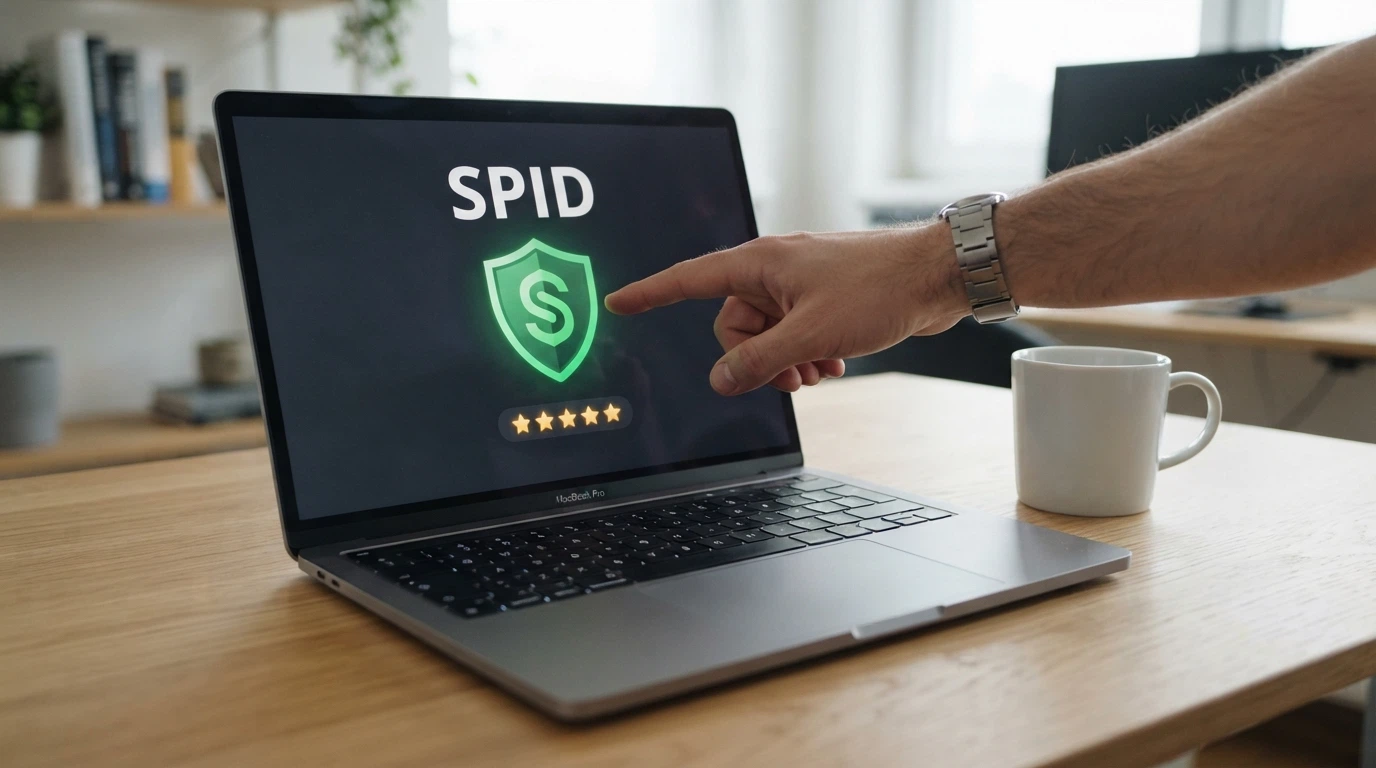 Bonus senza deposito attivato con icona SPID e simbolo free spin su un casinò italiano