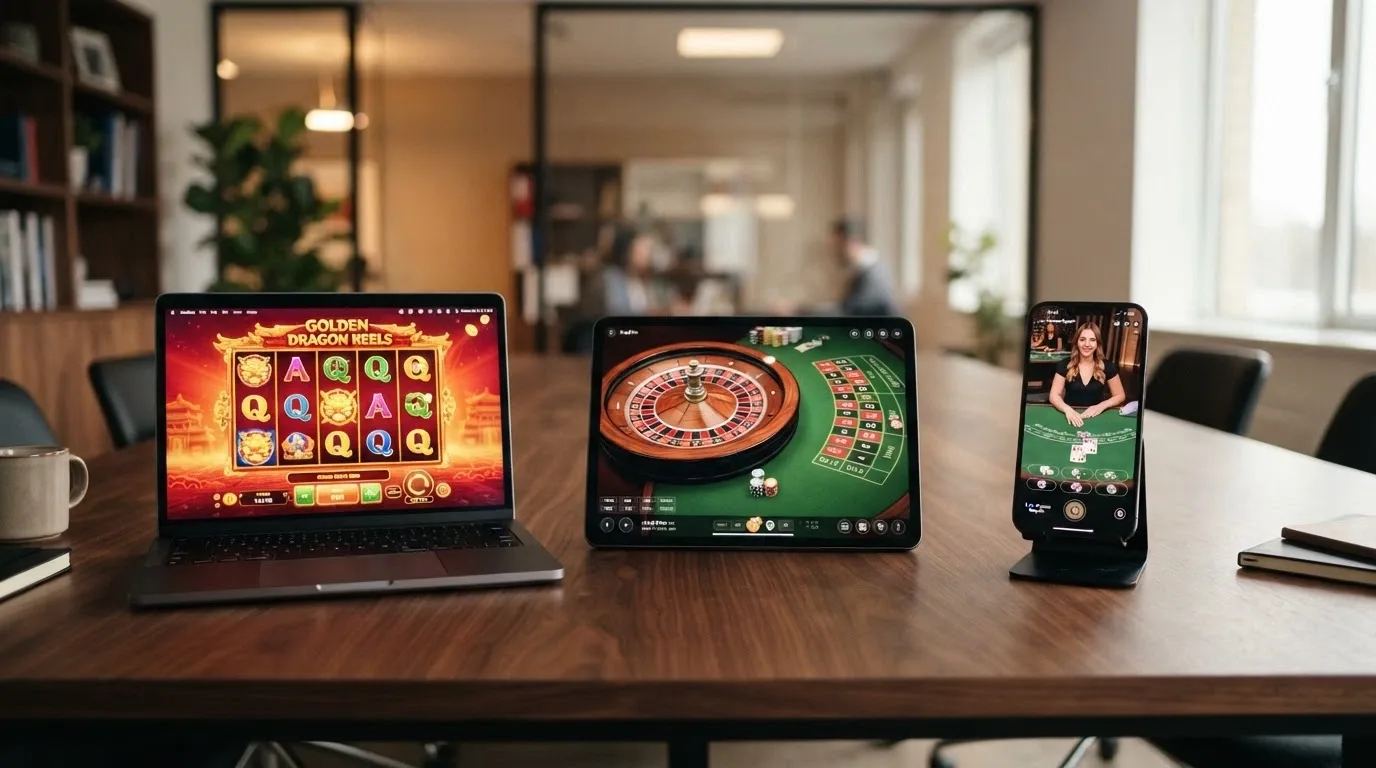 Una vista d'insieme di schermate di casinò non AAMS con interfacce diverse, ciascuna nella propria lingua e con il proprio tema visivo
