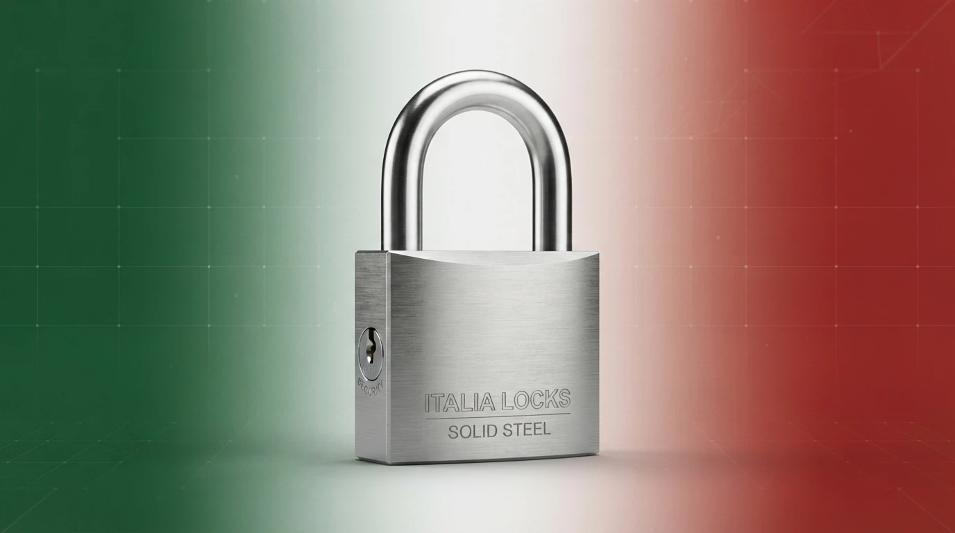 Il portale adm.gov.it aperto sulla pagina «Concessioni» con l'elenco dei concessionari, affiancato da un lucchetto digitale e dalla bandiera italiana