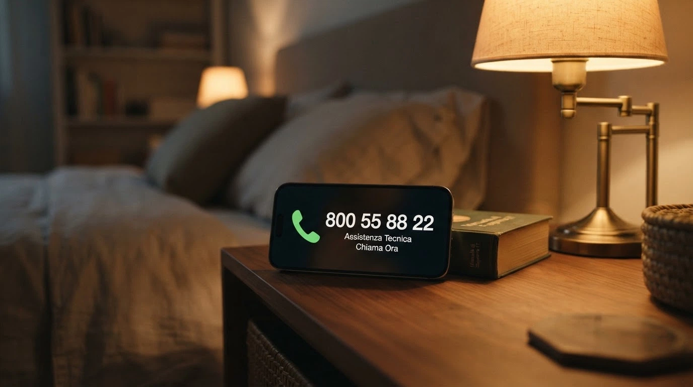 Il numero verde per il gioco d'azzardo (800 55 88 22) visualizzato sullo schermo di uno smartphone, con il logo dell'Istituto Superiore di Sanità