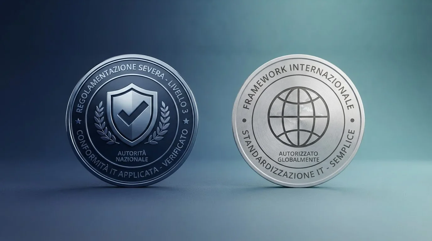 Un documento ufficiale con timbro ADM accostato a un certificato di licenza Curaçao eGaming