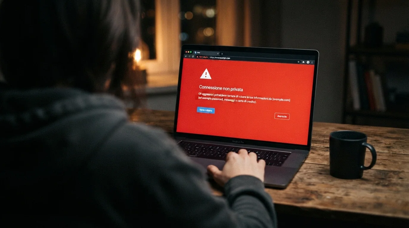 Rappresentazione visiva del contrasto tra un sito con licenza ADM e uno offshore bloccato dal DNS